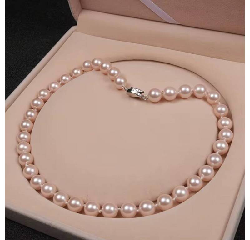 ROUGEMONT Perlenkette Luxuriöse Damen Perlen Halskette Perlen 10mm 45cm 925 Silber von ROUGEMONT