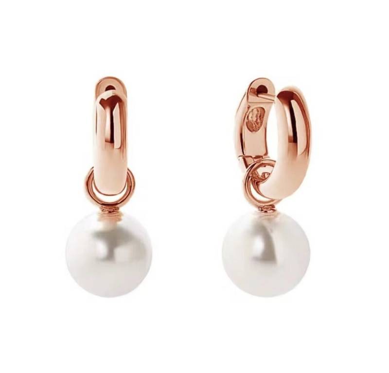 ROUGEMONT Perlenohrringe Elegante Damen Perlen Ohrringe Trend Creolen 925 Silber 18K Gold, Echtschmuck von ROUGEMONT