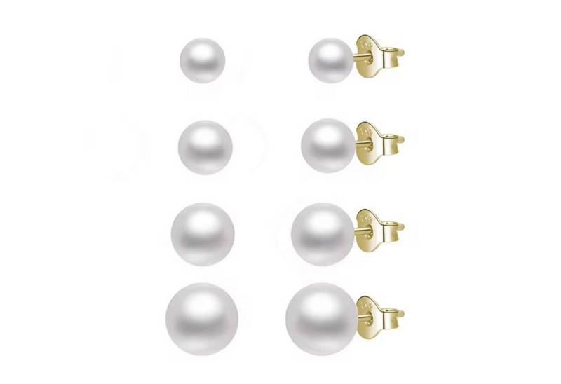 ROUGEMONT Perlenohrringe Elegante Klassische Perlen Ohrstecker 925 Sterling Silber von ROUGEMONT