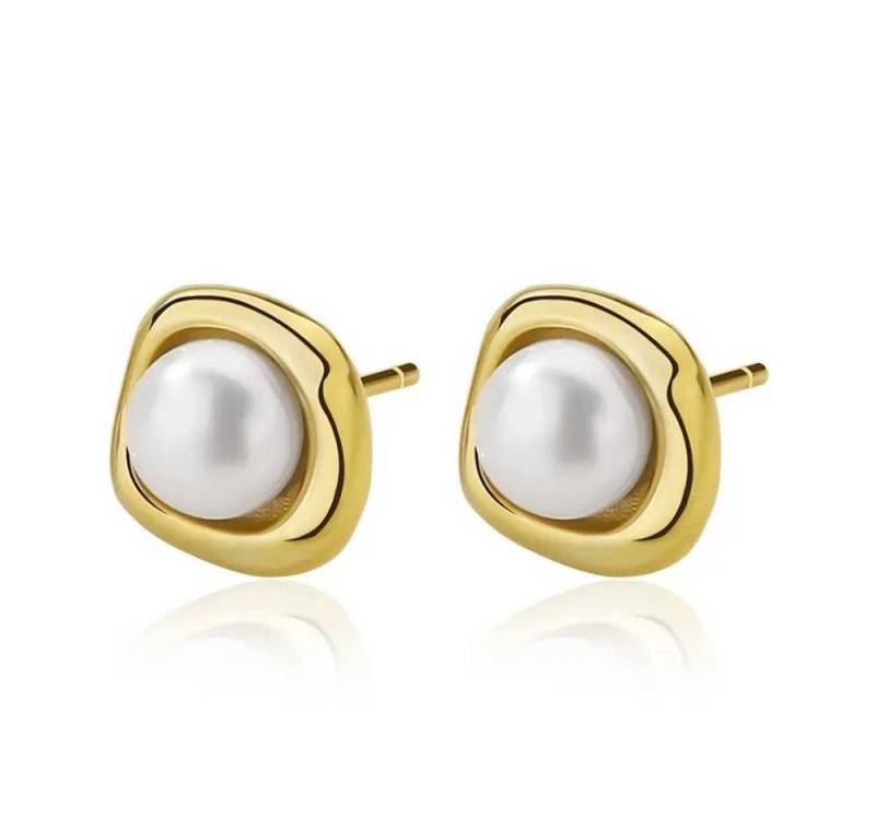 ROUGEMONT Perlenohrringe Handgefertigte Süßwasserperlen mini Ohrstecker 925 Silber von ROUGEMONT