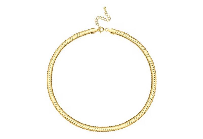 ROUGEMONT Schlangenkette Extravagante Schlangenkette Damen 7cm 18K Gold 41+6cm, Hypoallergen & Wasserfest von ROUGEMONT