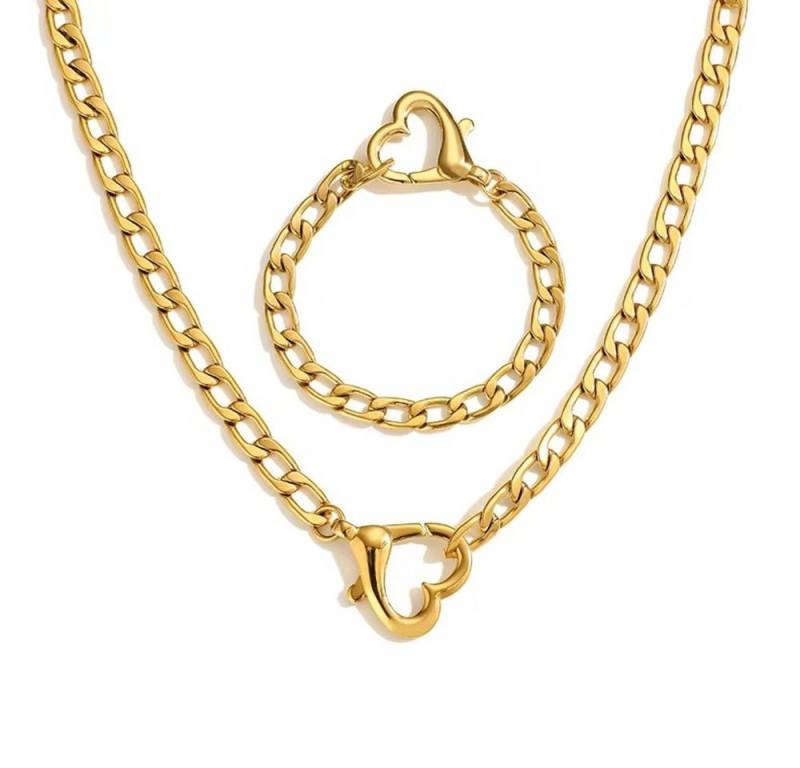 ROUGEMONT Schmuckset Damen Statement Schmuckset Herz Design Wasserfest Hypoallergen, Wasserfest von ROUGEMONT