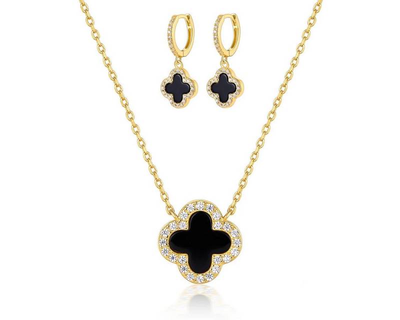 ROUGEMONT Schmuckset Glücksbringer Damen Schmuckset Kleeblatt 925 Sterling Silber, Echtschmuck von ROUGEMONT