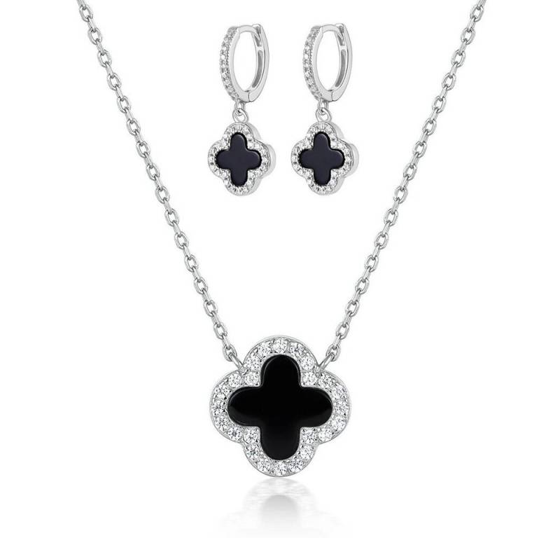 ROUGEMONT Schmuckset Glücksbringer Damen Schmuckset Kleeblatt 925 Sterling Silber, Echtschmuck von ROUGEMONT