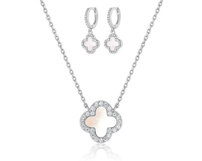 ROUGEMONT Schmuckset Glücksbringer Damen Schmuckset Kleeblatt 925 Sterling Silber, Echtschmuck von ROUGEMONT