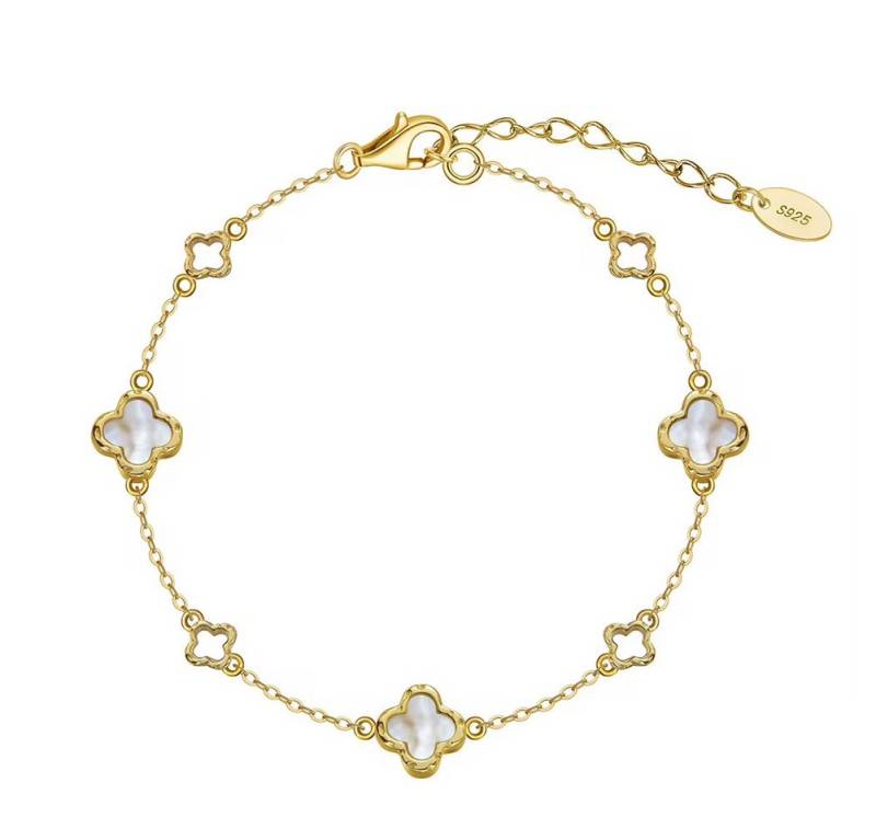 ROUGEMONT Silberarmband Zartes Damen Kleeblatt Glücksbringer Armband 925 Sterling Silber, Glücksbringer von ROUGEMONT