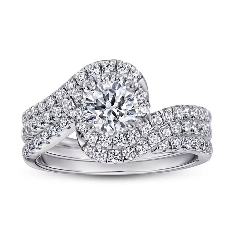 ROUGEMONT Silberring Exquisiter Funkelnder Damen Ring zweiteiliger Ring 925 Silber von ROUGEMONT