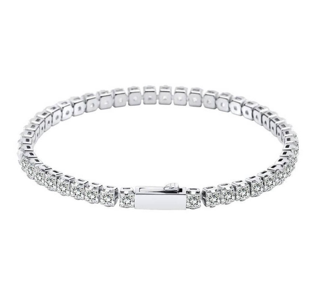 ROUGEMONT Tennisarmband Massives Funkelndes Tennisarmband 4mm 5mm 3mm Damen und Herren von ROUGEMONT