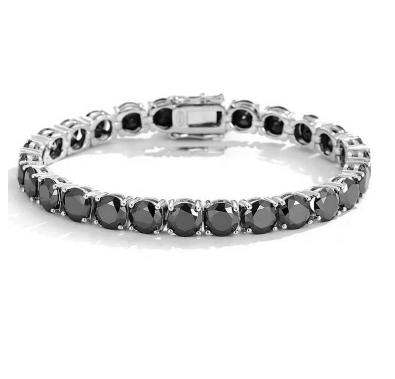 ROUGEMONT Tennisarmband Schickes funkelndes Moissanit Tennisarmband Schwarz 19cm 4mm von ROUGEMONT