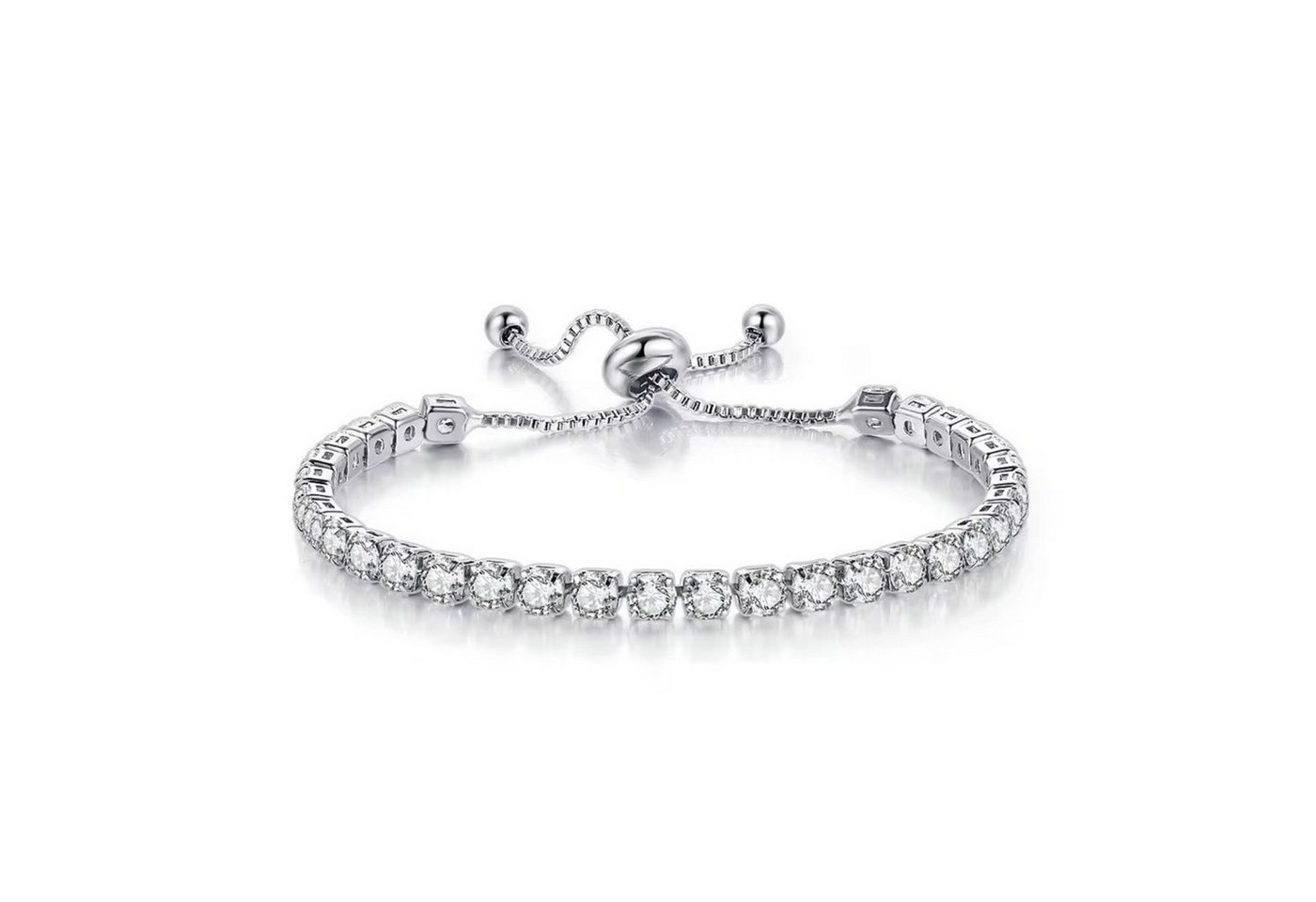 ROUGEMONT Tennisarmband Verstdellbares Damen Tennisarmband Zirkonia Armband, Größe kann individuell eingestellt werden von ROUGEMONT