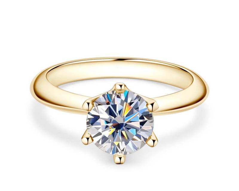 ROUGEMONT Verlobungsring Extravaganter Damenring Moissanit Gold Verlobungsring 3,0 ct, Echtschmuck +Echtheitszertifikat von ROUGEMONT