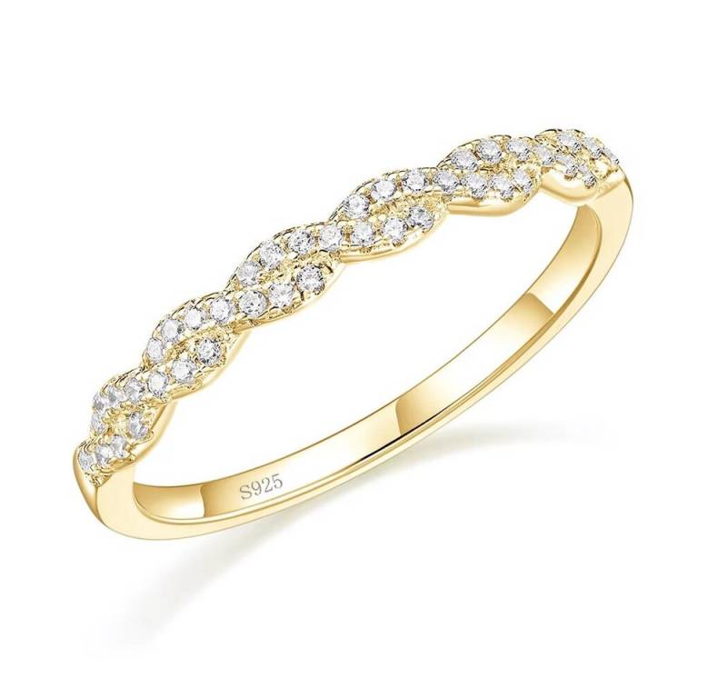 ROUGEMONT Verlobungsring Damen Moissanit Verlobungsring Solitärring 18K Gold 925 Silber, Echtschmuck von ROUGEMONT