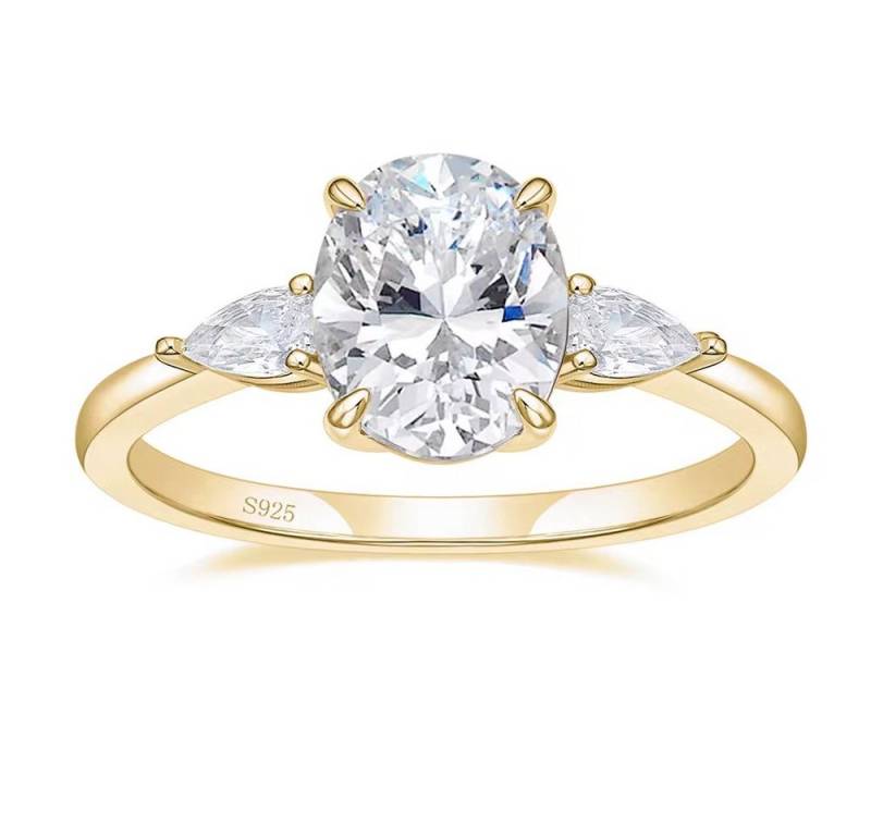 ROUGEMONT Verlobungsring Funkelnder Extravaganter Damen Ring Verlobungsring 925 Silber, Echtschmuck von ROUGEMONT