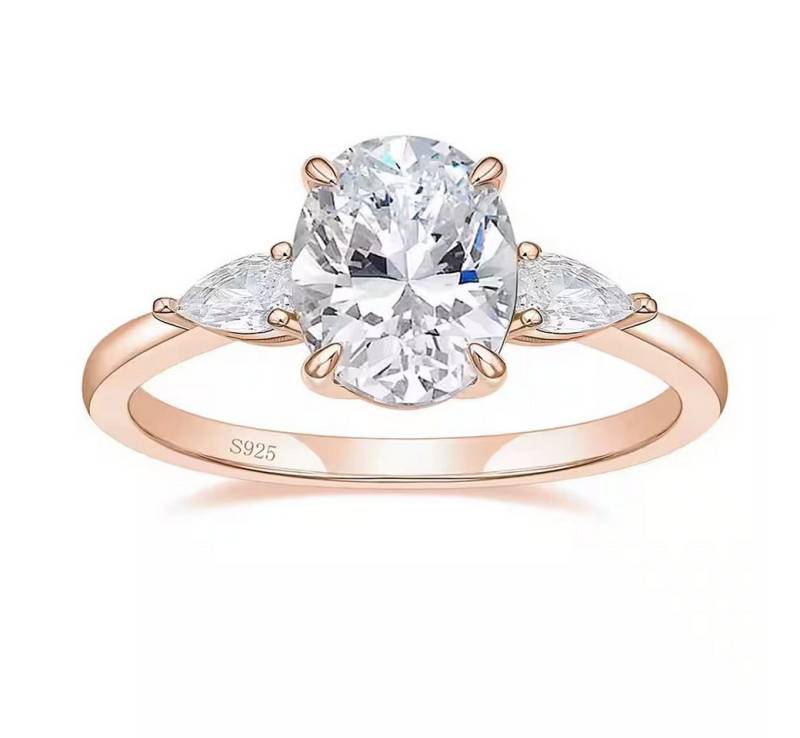 ROUGEMONT Verlobungsring Funkelnder Extravaganter Damen Ring Verlobungsring 925 Silber, Echtschmuck von ROUGEMONT