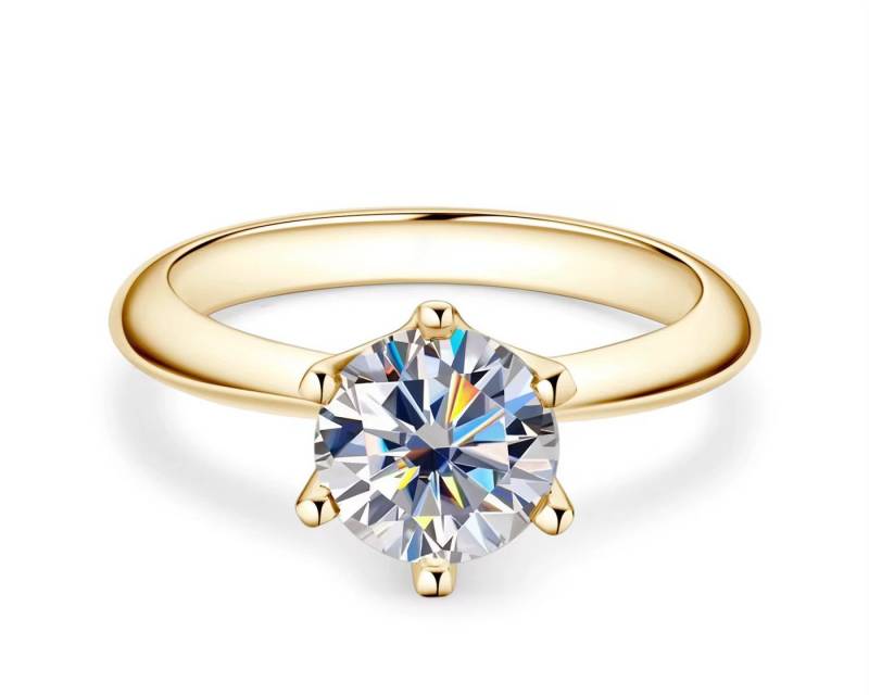 ROUGEMONT Verlobungsring Funkelnder Moissanit Ring mit 1,0ct +Echtheitszertifikat 925 Silber, Echtschmuck von ROUGEMONT