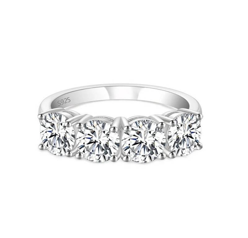 ROUGEMONT Verlobungsring Funkelnder Moissanit Verlobungsring +Echtheitszertifikat 925 Silber, Echtschmuck+Echtheitszertifikat von ROUGEMONT