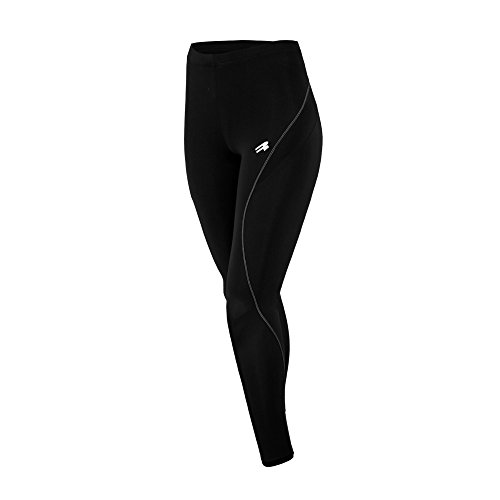 ROUGH RADICAL Damen Funktions Laufhose lang Fitness Hose Flexy Long (M, schwarz/schwarz) von ROUGH RADICAL
