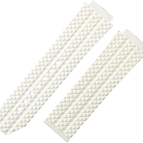 ROUHO 26 * 19mm wasserdichte Silikon Herren Uhr Armband Gummi Uhr Armband Zubehör für HUBLOT Big BANG-Weiß ohne Schnalle von ROUHO