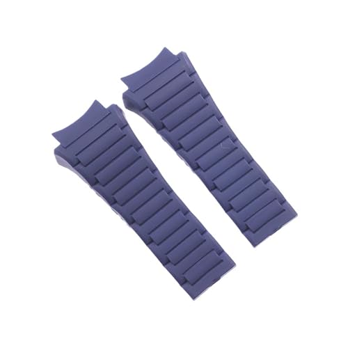 ROUHO 34 x 23mm wasserdichte Silikon Uhr Armband Ersatz Herren Uhr Zubehör für Porsche Design Chronograph 6620-Blau von ROUHO