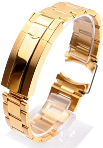 ROUHO Constant Motion 304L Strap Steel Band 20 21Mm Stahl-Armband Für Rolex Submariner Deepsea-Gold 20mm von ROUHO