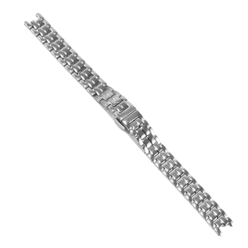 ROUREOX 12MM Frauen Metall Ersatz Uhrarmband, Edelstahl Schmetterlingschnalle Uhrarmband für Tissot Flamingo T094.210A-Silber 12MM von ROUREOX