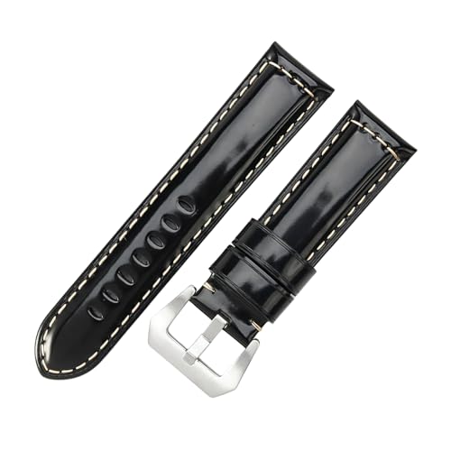 ROUREOX 20mm Echtleder-Uhrenband Schnellwechsel-Metallschloss Echtleder-Ersatz-Uhrenarmband für PANERAI PAM111 PAM441-Schwarz A+Silber ROUREOX 20mm Echtleder-Uhrenband Schnellwechsel-Metallschloss Echtleder-Ersatz-Uhrenarmband für PANERAI PAM111 PAM441-Schwarz A+Silber von ROUREOX