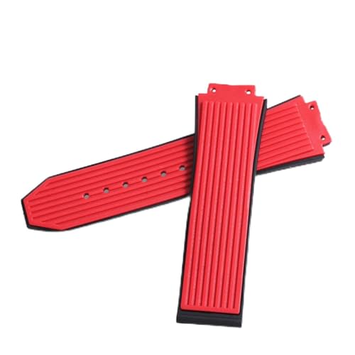 ROUREOX 26x17mm Sport Silikon Armband Wasserdicht Quick Release für Hu-blot Big-Bang-Rot von ROUREOX