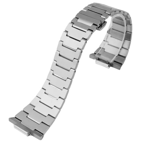 ROUREOX 27×12MM Männer Edelstahl Ersatz Uhrarmband, Metall Vorstehendes Ende Uhrarmband für Tissot PRX Super Player Ref.T137410-Silber 27 * 12MM von ROUREOX