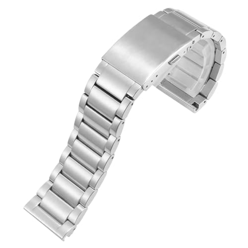 ROUREOX 316L Edelstahl Herren Ersatz Uhrarmband, Gerades Ende Metallarmband, Uhrreparaturzubehör für Diesel DZ7311/DZ4358-3-Perlen Silber 24MM von ROUREOX