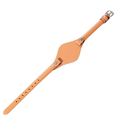 ROUREOX Echtleder-Ersatz-Uhrenarmband Edelstahl-Schloss Verstellbare Damen-Uhrenband für FOSSIL ES2830 ES3565-Hellbraun + Silber von ROUREOX