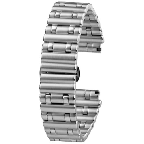 ROUREOX Herren Metall Straight-End Uhrarmband, Einsatzverschluss Armband, Reparatur Zubehör für Breitling Superocean Avenger-Silber 22MM von ROUREOX