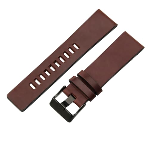 ROUREOX Leder Uhrenarmbänder 24mm Quadratischer Schwanz Quick-Release Vintage Ersatzuhrenarmband für Diesel DZ1405 4323-Kaffee + Schwarz von ROUREOX
