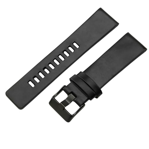 ROUREOX Leder Uhrenarmbänder 24mm Quadratischer Schwanz Quick-Release Vintage Ersatzuhrenarmband für Diesel DZ1405 4323-Schwarz + Schwarz von ROUREOX