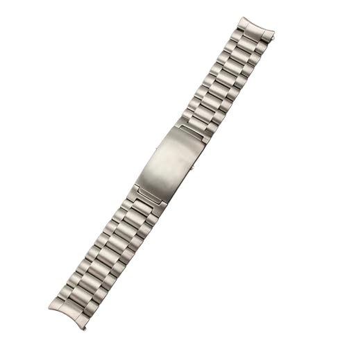 ROUREOX Metall Uhrenarmband Schnellwechselnd Gebürstet Massiv Edelstahl Ersatz Armband der Uhr für Omega Speedmaster Collection-Silber DREI-Glieder 20mm von ROUREOX