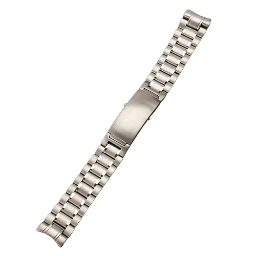 ROUREOX Metall Uhrenarmband Schnellwechselnd Gebürstet Massiv Edelstahl Ersatz Armband der Uhr für Omega Speedmaster Collection-Silber Fünf-Glieder 22mm von ROUREOX