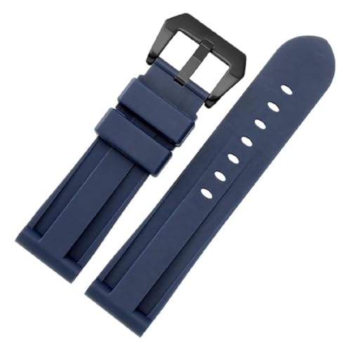 ROUREOX Quick Release Armband, Flexibles & Wasserdichtes Silikon Ersatzband für Panerai-Blaue + Schwarz Taste 24mm ROUREOX Quick Release Armband, Flexibles & Wasserdichtes Silikon Ersatzband für Panerai-Blaue + Schwarz Taste 24mm von ROUREOX