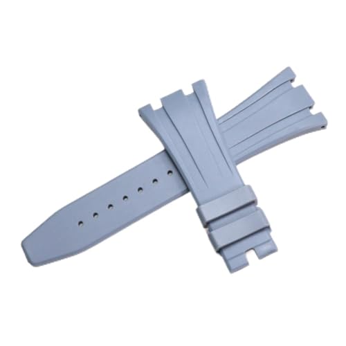 ROUREOX Schnellverschluss Silikon-Ersatzarmband Umweltfreundlich & Wasserdicht Universal für AP Royal Oak Offshore-Grau 27mm von ROUREOX