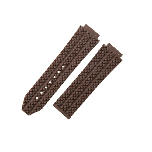 ROUREOX Silikon-Uhrarmband Kautschukersatzarmband für Hublot Big Bang-Braun 26 * 19 * 22mm von ROUREOX