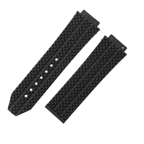 ROUREOX Silikon-Uhrarmband Kautschukersatzarmband für Hublot Big Bang-Schwarz 26 * 19 * 22mm von ROUREOX