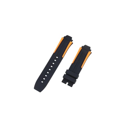 ROUREOX Wasserdichtes Verstellbares Silikon-Armband Weich & Glatt, Schnellverschluss für Tissot T - race-Orange 24x18mm von ROUREOX