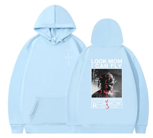 Travis Fans Kapuzenpullover Rapper Jack The Scotts Streetwear Herren Hold That Heat Look Mom I Can Fly Hiphop Kapuzenpullover, Travis-Fans 07, 36 von ROUSER