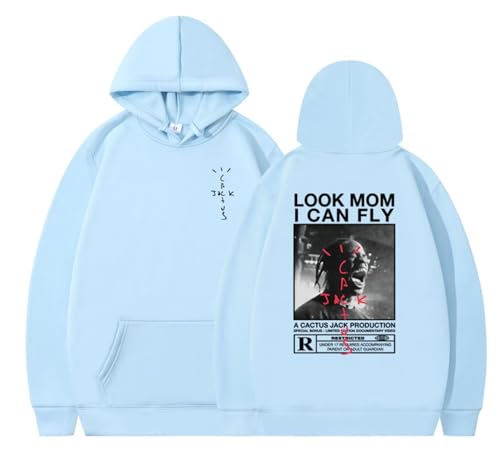 Travis Fans Kapuzenpullover Rapper Jack The Scotts Streetwear Herren Hold That Heat Look Mom I Can Fly Hiphop Kapuzenpullover, Travis-Fans 08, 36 von ROUSER