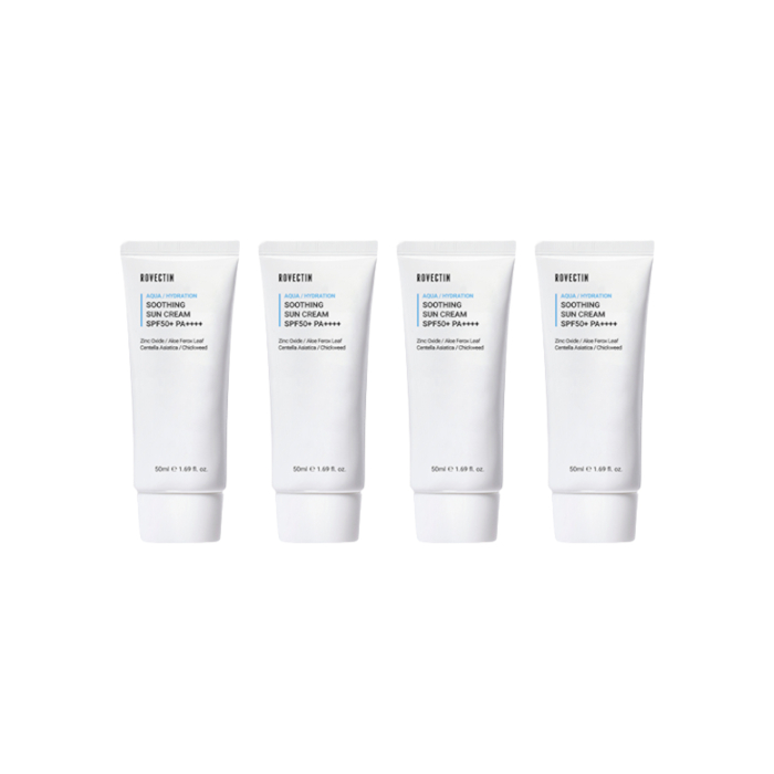 ROVECTIN - Aqua Soothing Sun Cream SPF50+ PA++++ (New Version of Skin Essentials Aqua Soothing UV Protector) - 50ml (4ea) Set von ROVECTIN