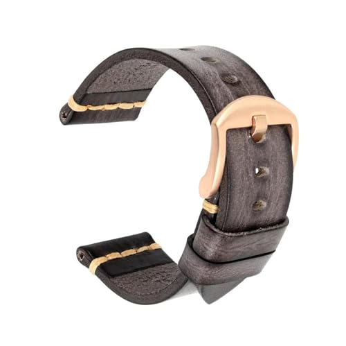 ROWCES Handgefertigtes Leder-Uhrenarmband für Herren, Vintage-Leder-Uhrenarmband, 18mm – 26mm, Uhrenzubehör, 19mm von ROWCES