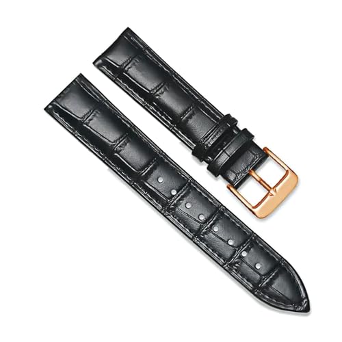 ROWCES Leder-Uhrenarmbänder, 12mm – 24mm, Uhrenarmband mit Dornschließe, Ersatzarmband für Uhren, 14mm von ROWCES