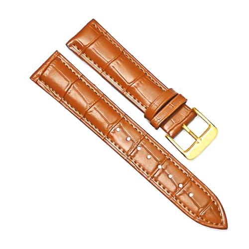 ROWCES Leder-Uhrenarmbänder, 12mm – 24mm, Uhrenarmband mit Dornschließe, Ersatzarmband für Uhren, 14mm von ROWCES