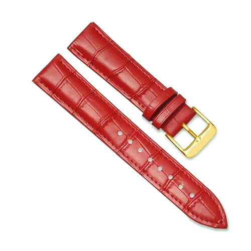 ROWCES Leder-Uhrenarmbänder 12mm – 24mm Uhrenarmband Uhrenzubehör mit Dornschließe aus Stahl, 22mm von ROWCES