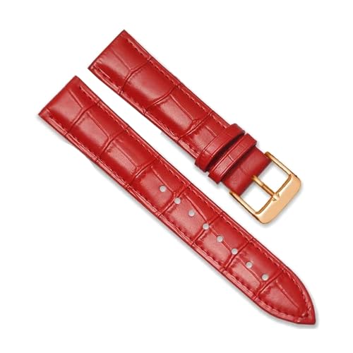 ROWCES Leder-Uhrenarmbänder 12mm – 24mm Uhrenarmband Uhrenzubehör mit Dornschließe aus Stahl, 22mm von ROWCES