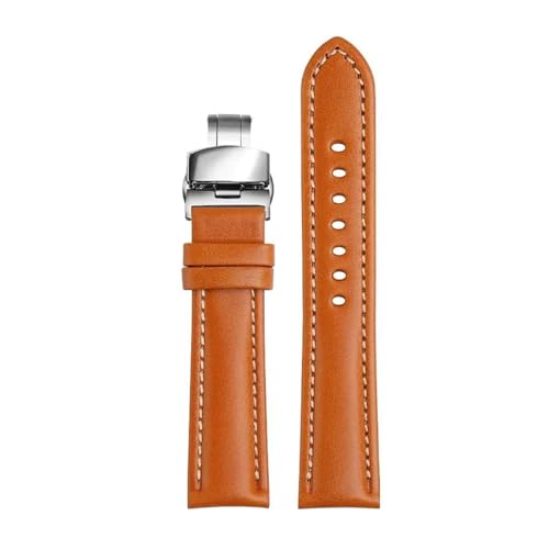 ROWCES Leder-Uhrenarmband, 18mm, 20mm, 21mm, 22mm, Uhrenarmband, Herrenuhr-Zubehör, 20mm von ROWCES