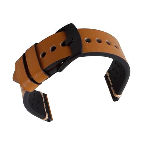 ROWCES Leder-Uhrenarmband, 18mm, 20mm, 22mm, 24mm, Schnellverschluss-Uhren-Ersatzarmbänder, Herren-Uhrenzubehör, 18mm von ROWCES